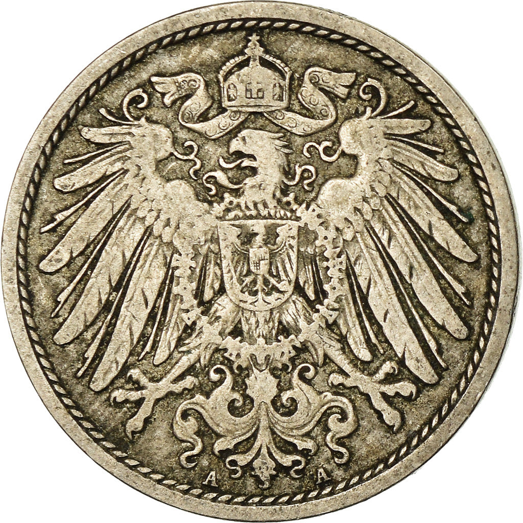 Coin, GERMANY - EMPIRE, Wilhelm II, 10 Pfennig, 1892, Berlin, EF(40-45)
