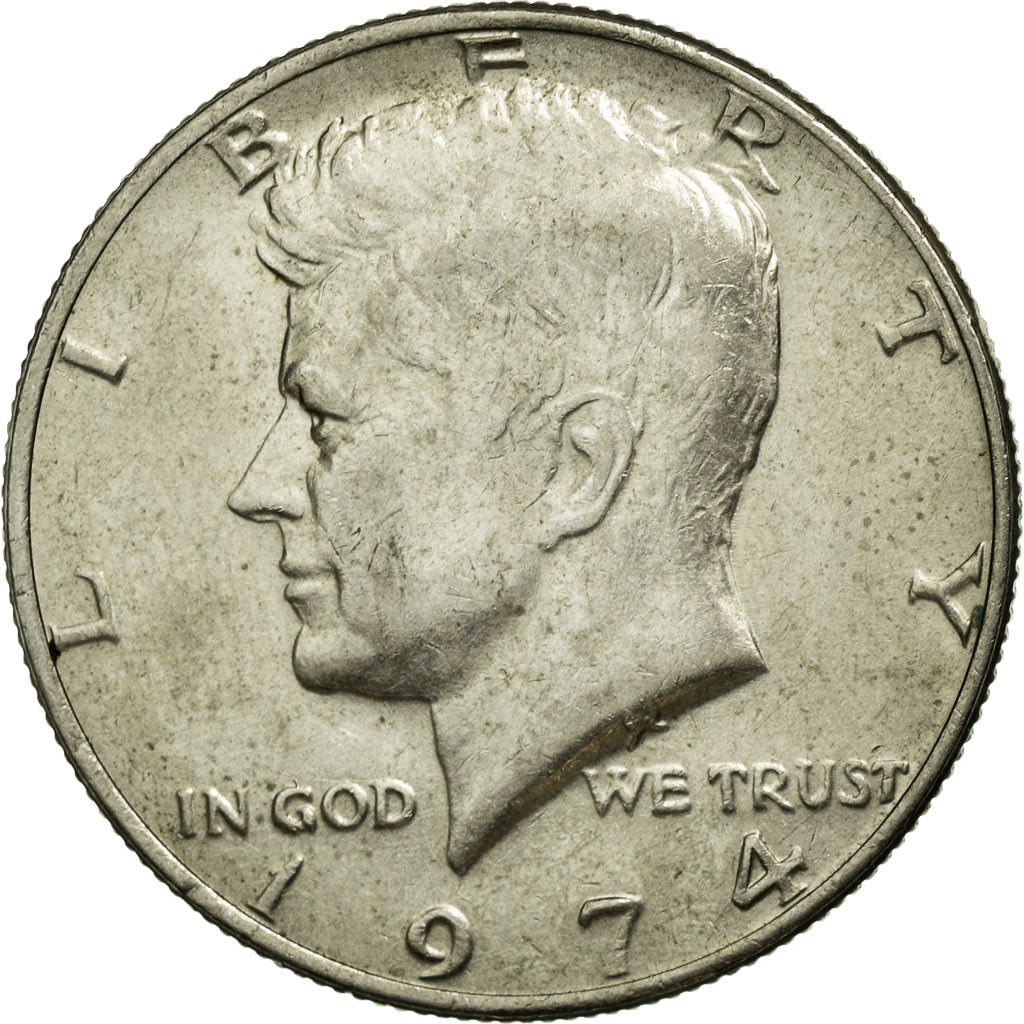 Coin, United States, Kennedy Half Dollar, Half Dollar, 1974, U.S. Mint