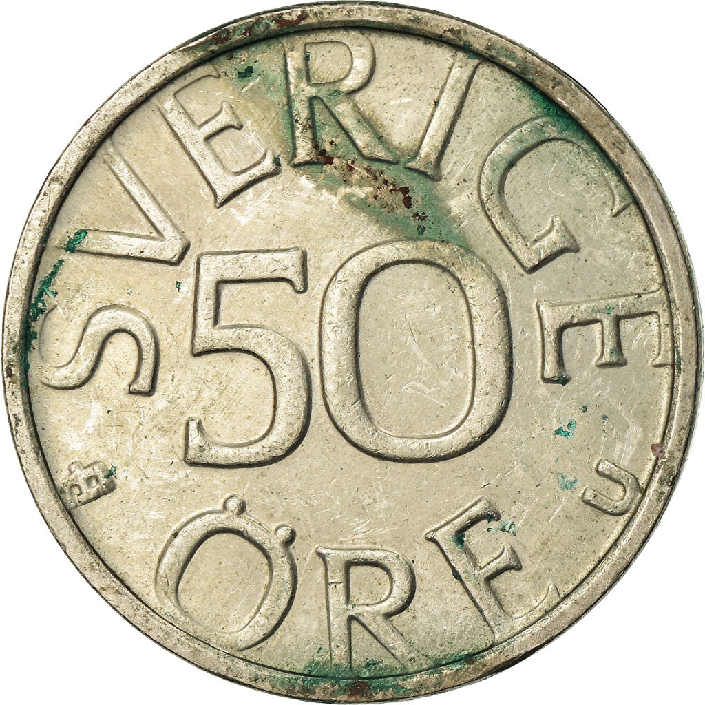 Münze, Schweden, Carl XVI Gustaf, 50 Öre, 1976, SS, Copper-nickel, KM:855