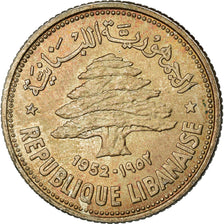 Coin, Lebanon, 50 Piastres, 1952, Utrecht, EF(40-45), Silver, KM:17