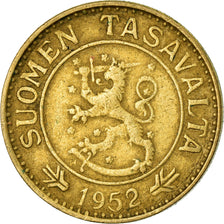 Coin, Finland, 10 Markkaa, 1952, EF(40-45), Aluminum-Bronze, KM:38