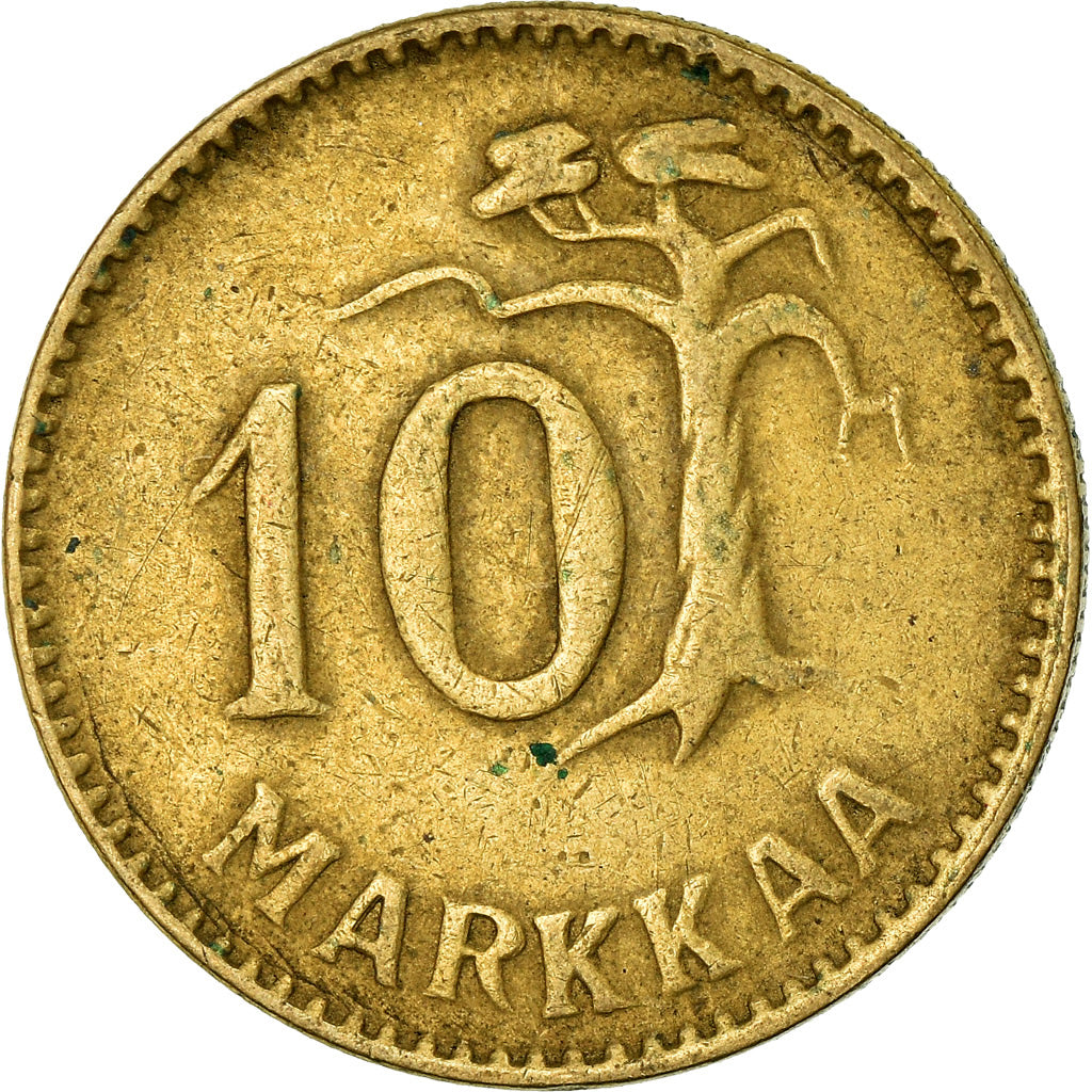 Coin, Finland, 10 Markkaa, 1952, EF(40-45), Aluminum-Bronze, KM:38