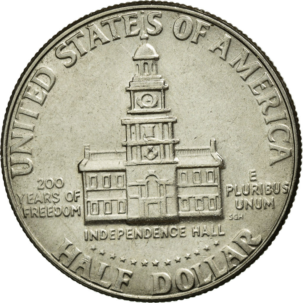 Coin, United States, Kennedy Half Dollar, Half Dollar, 1976, U.S. Mint