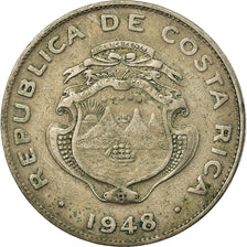 Coin, Costa Rica, 25 Centimos, 1948, VF(30-35), Copper-nickel, KM:175