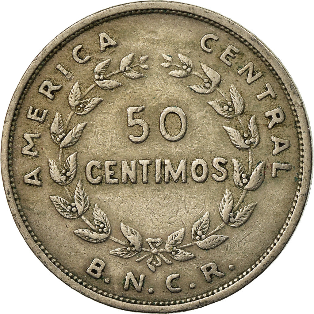 Moneda, Costa Rica, 50 Centimos, 1948, BC+, Cobre - níquel, KM:176