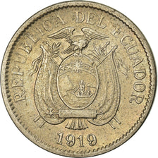 Moneda, Ecuador, 5 Centavos, Cinco, 1919, MBC, Cobre - níquel, KM:63