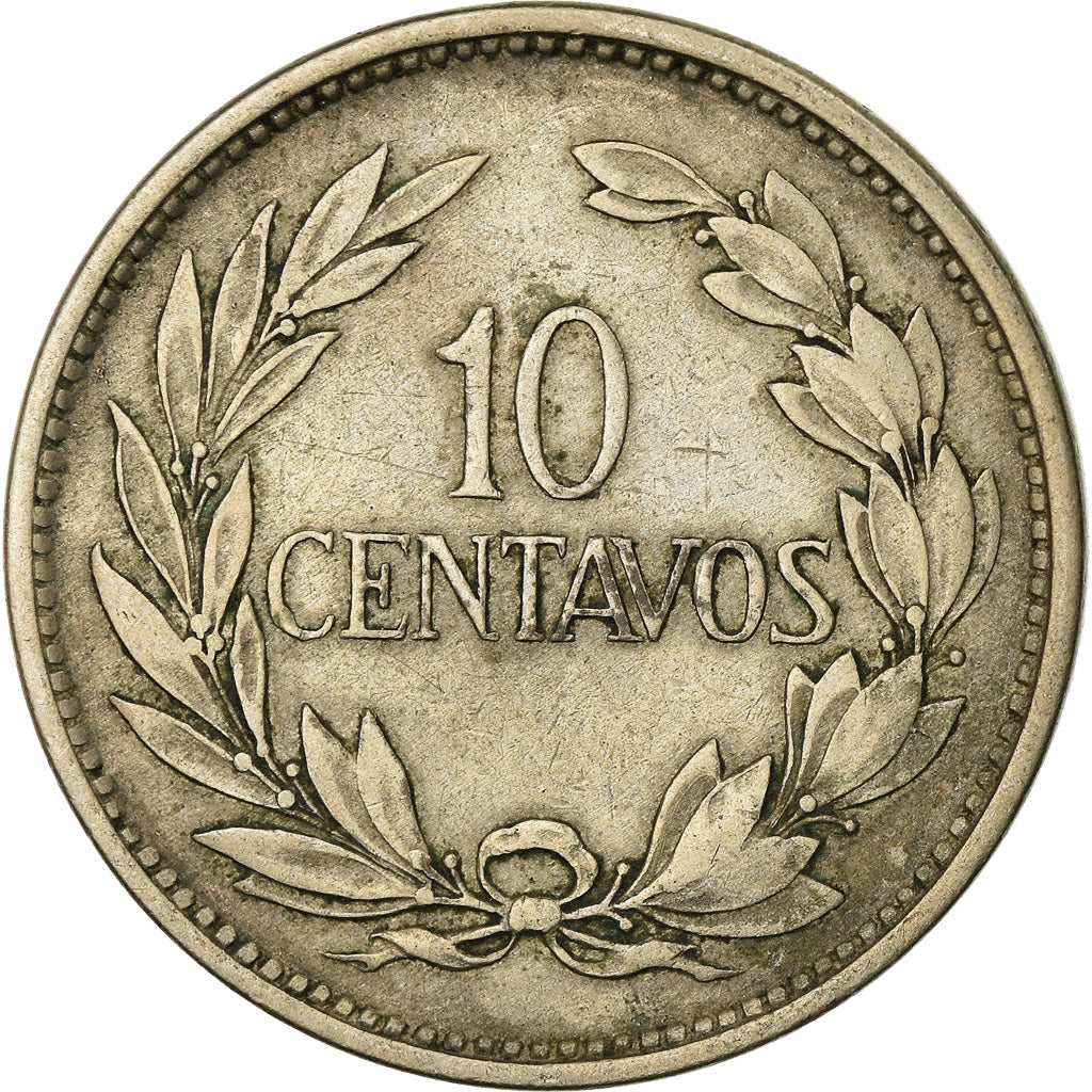 Coin, Ecuador, 10 Centavos, Diez, 1919, EF(40-45), Copper-nickel, KM:64