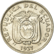 Monnaie, Équateur, 10 Centavos, Diez, 1937, Huguenin Freres, TTB, Nickel, KM:76