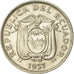 Monnaie, Équateur, 10 Centavos, Diez, 1937, Huguenin Freres, TTB, Nickel, KM:76