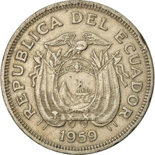 Coin, Ecuador, Sucre, Un, 1959, VF(30-35), Copper-nickel, KM:78a
