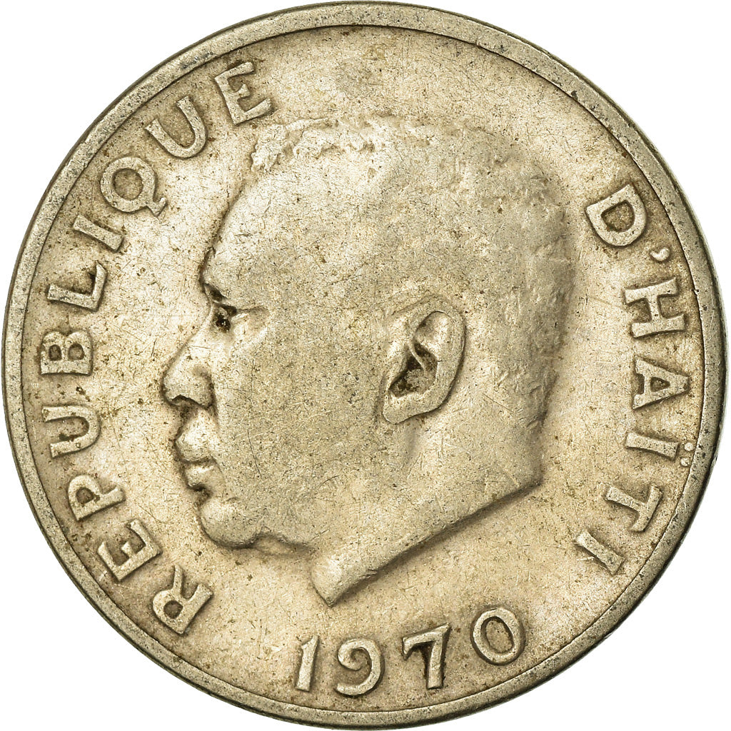 Coin, Haiti, 10 Centimes, 1970, VF(20-25), Copper-Nickel-Zinc, KM:63