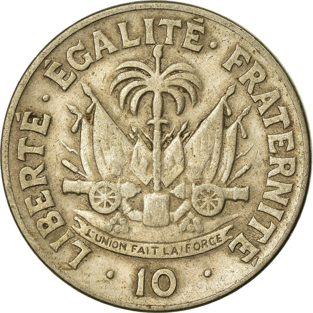 Coin, Haiti, 10 Centimes, 1970, VF(20-25), Copper-Nickel-Zinc, KM:63