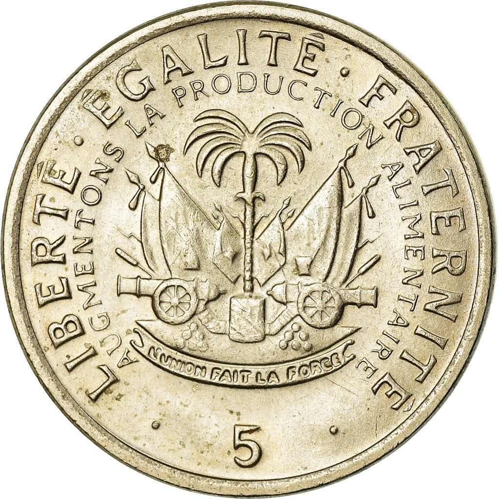Coin, Haiti, 5 Centimes, 1975, EF(40-45), Copper-nickel, KM:119