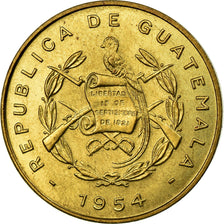 Coin, Guatemala, Centavo, Un, 1954, EF(40-45), Brass, KM:254