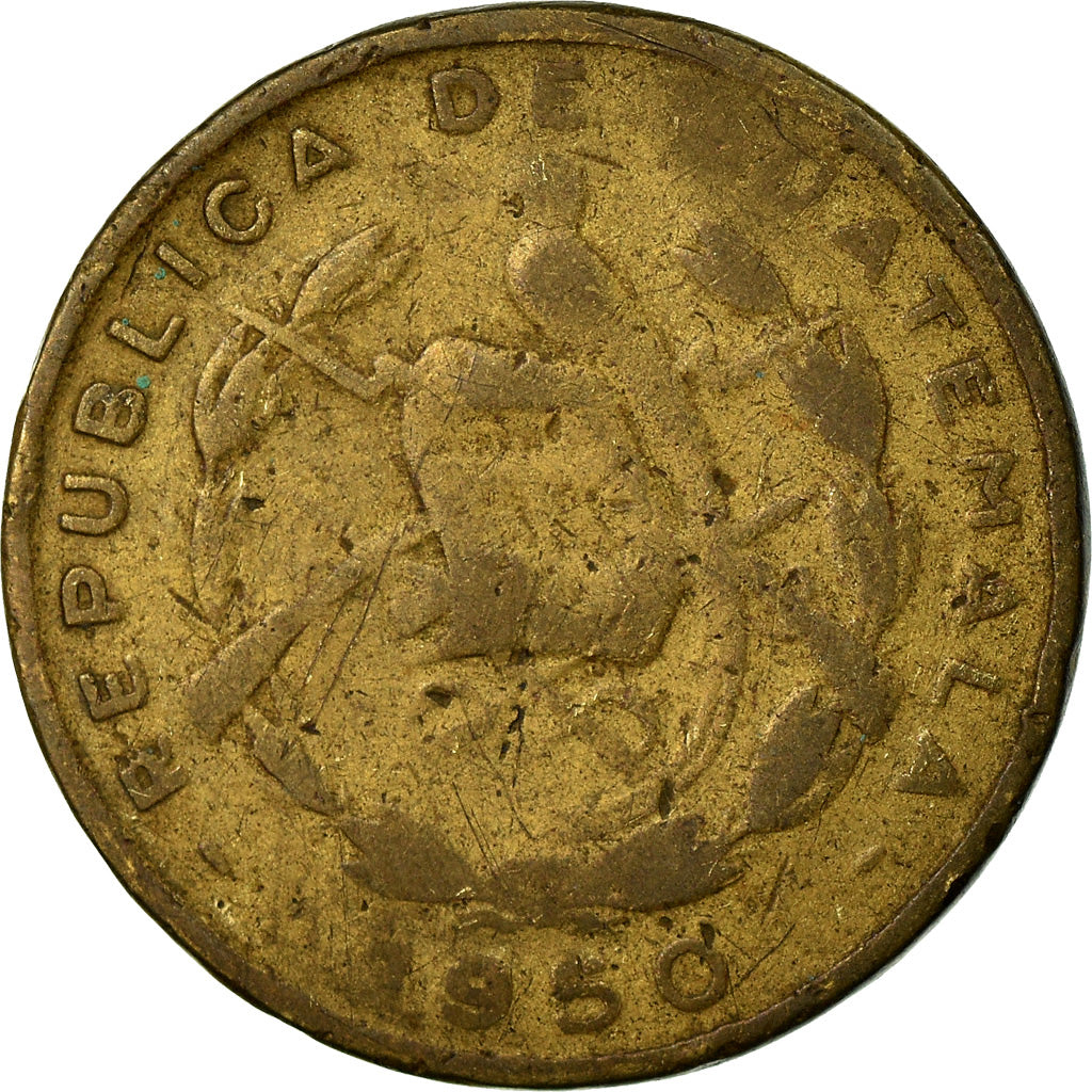 Moneda, Guatemala, Centavo, Un, 1950, BC, Latón, KM:254