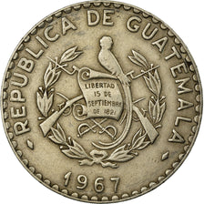 Moneda, Guatemala, 25 Centavos, 1967, MBC, Cobre - níquel, KM:269