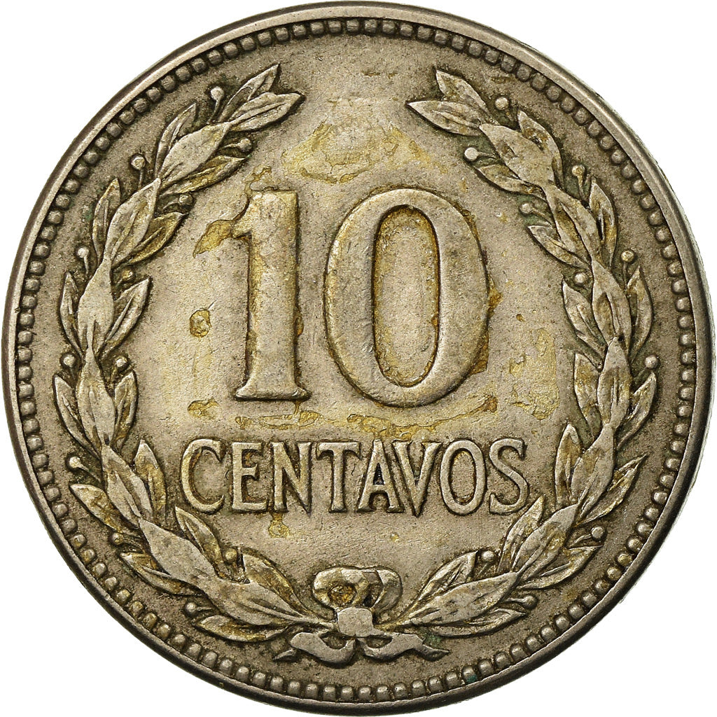 Coin, El Salvador, 10 Centavos, 1951, EF(40-45), Copper-nickel, KM:130