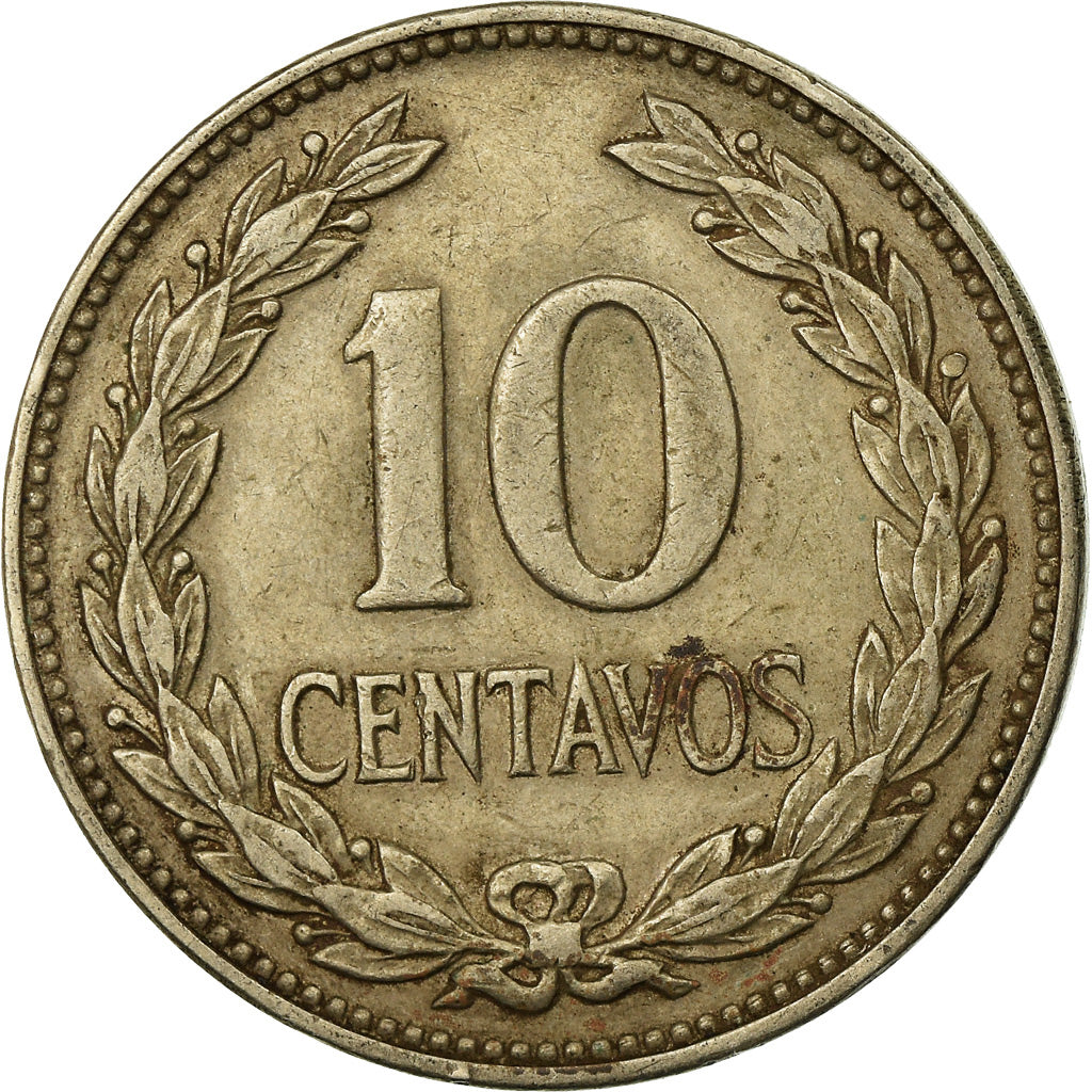 Coin, El Salvador, 10 Centavos, 1977, Vereinigte Deutsche Metall, Germany