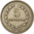 Coin, El Salvador, 5 Centavos, 1975, EF(40-45), Copper-Nickel Clad Steel, KM:149