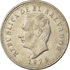 Coin, El Salvador, 5 Centavos, 1976, EF(40-45), Nickel Clad Steel, KM:149a