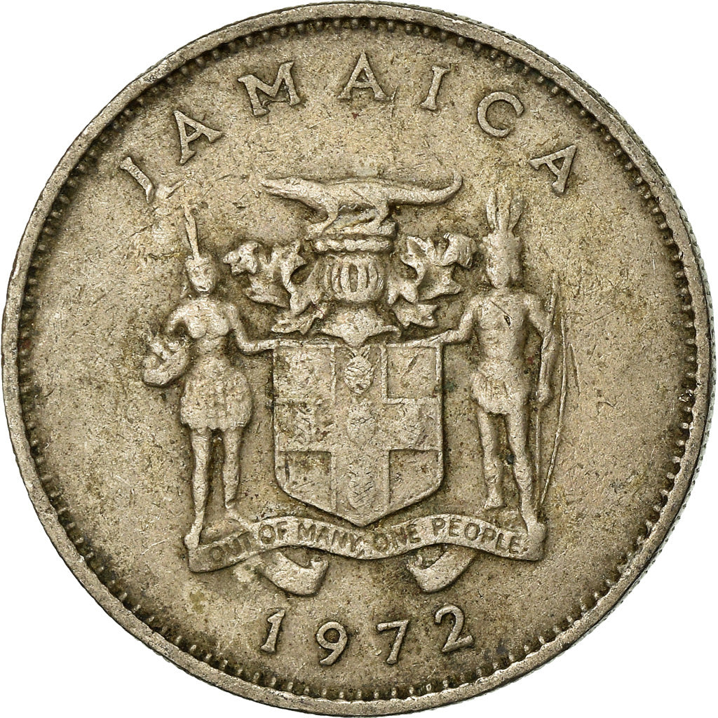 Coin, Jamaica, Elizabeth II, 10 Cents, 1972, Franklin Mint, EF(40-45)