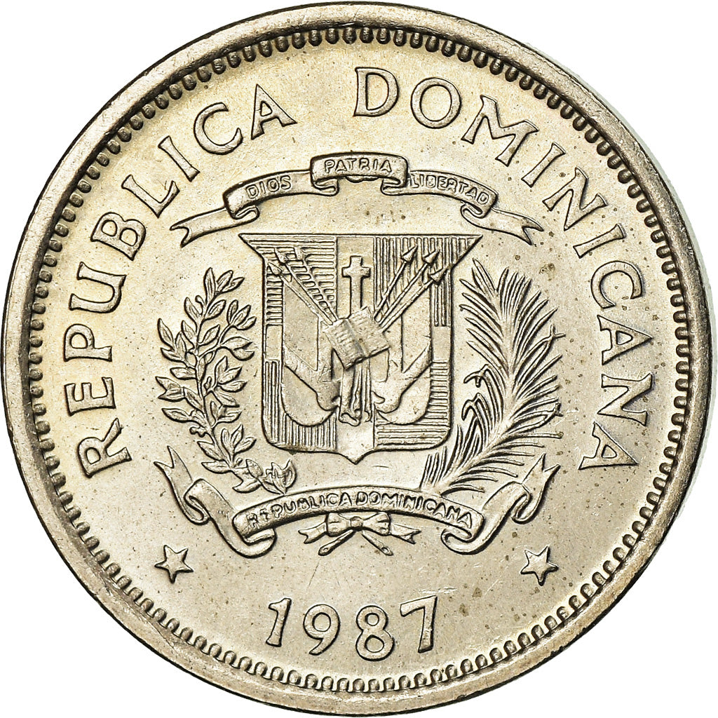 Monnaie, Dominican Republic, 5 Centavos, 1987, Dominican Republic Mint, TTB