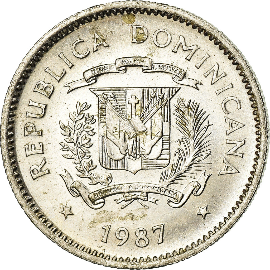Monnaie, Dominican Republic, 10 Centavos, 1987, Dominican Republic Mint, TTB