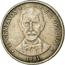 Coin, Dominican Republic, 25 Centavos, 1981, VF(30-35), Copper-nickel, KM:51