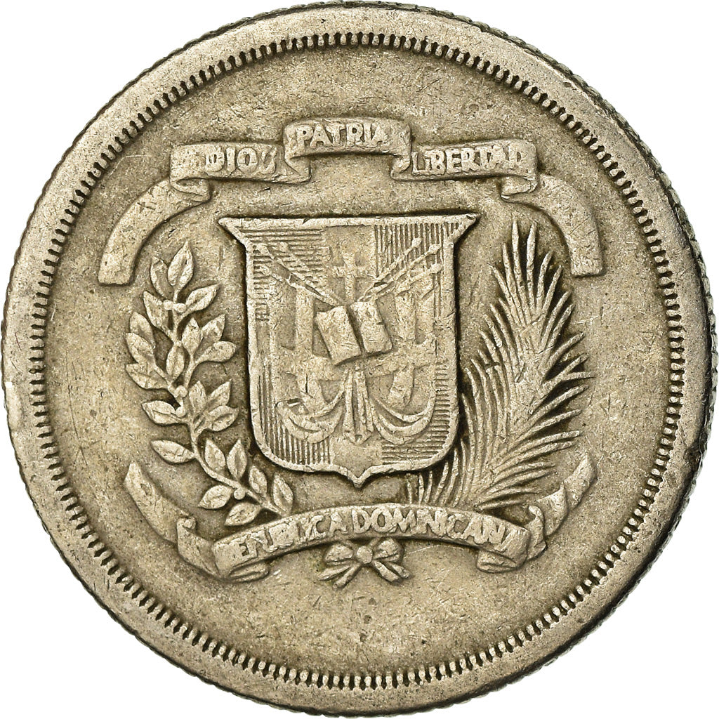 Coin, Dominican Republic, 25 Centavos, 1981, VF(30-35), Copper-nickel, KM:51