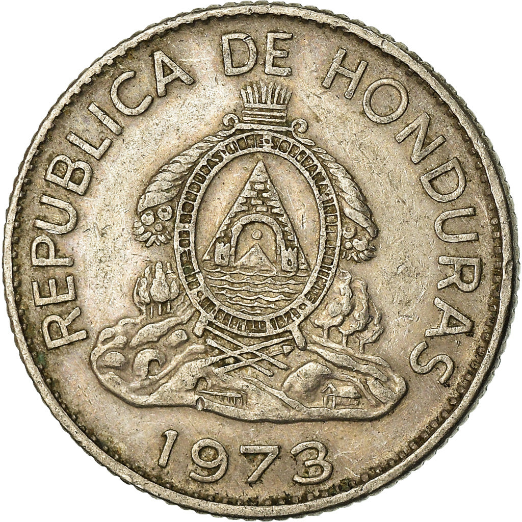 Coin, Honduras, 20 Centavos, 1973, EF(40-45), Copper-nickel, KM:81