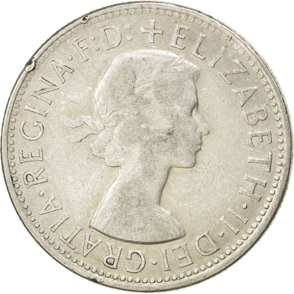 AUSTRALIA, Florin, 1954, Melbourne, KM #55, EF(40-45), Silver, 28.5, 0.00