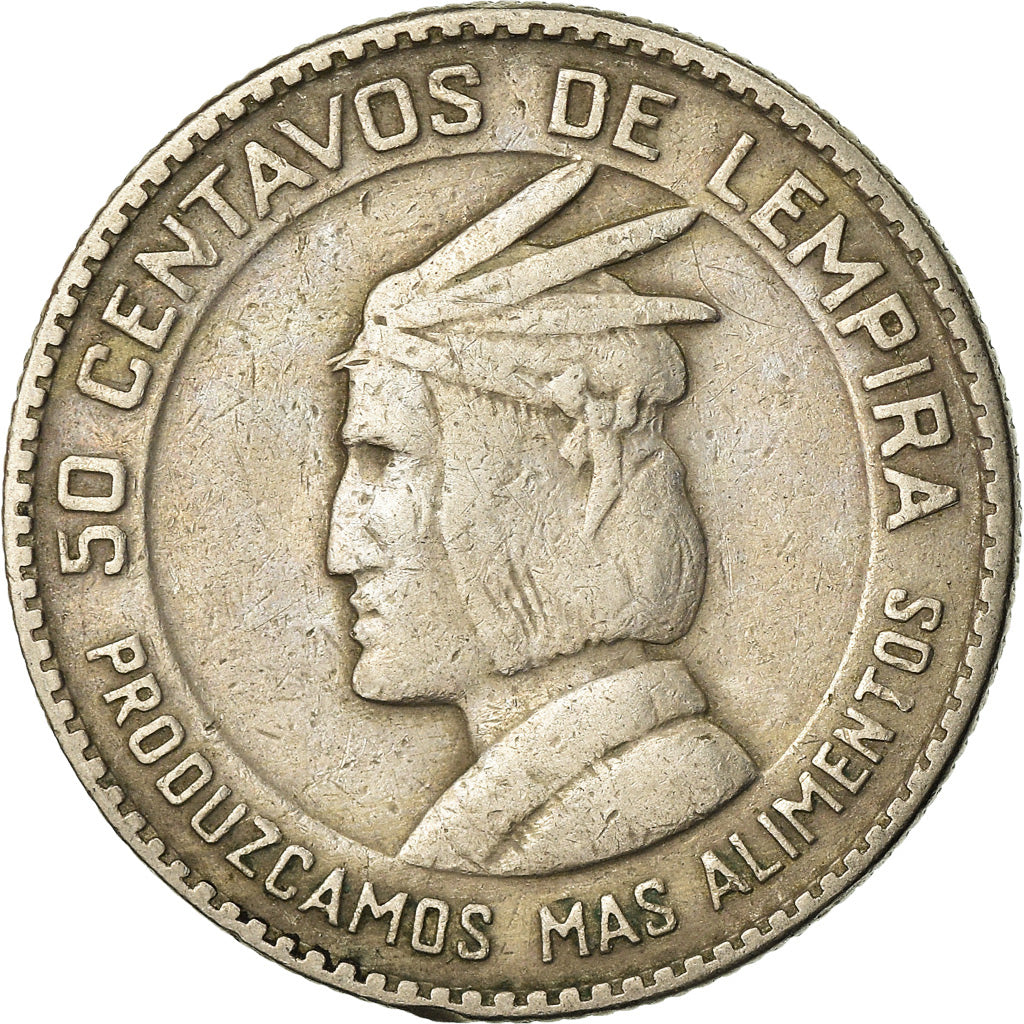 Moneda, Honduras, 50 Centavos, 1973, BC+, Cobre - níquel, KM:82