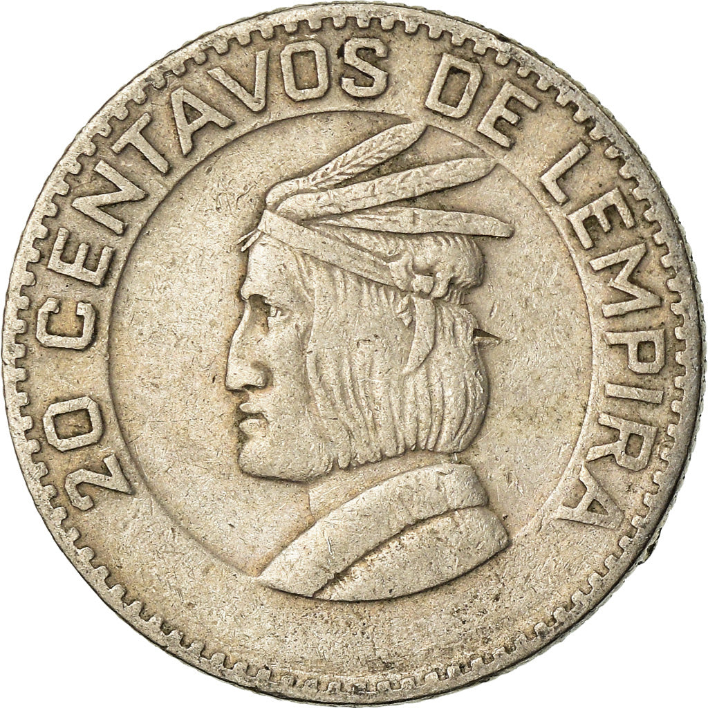 Coin, Honduras, 20 Centavos, 1967, EF(40-45), Copper-nickel, KM:79