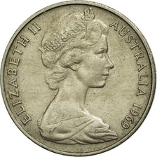 Coin, Australia, Elizabeth II, 20 Cents, 1969, EF(40-45), Copper-nickel, KM:66