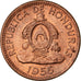 Moeda, Honduras, 2 Centavos, 1956, Philadelphia, U.S.A., EF(40-45), Bronze