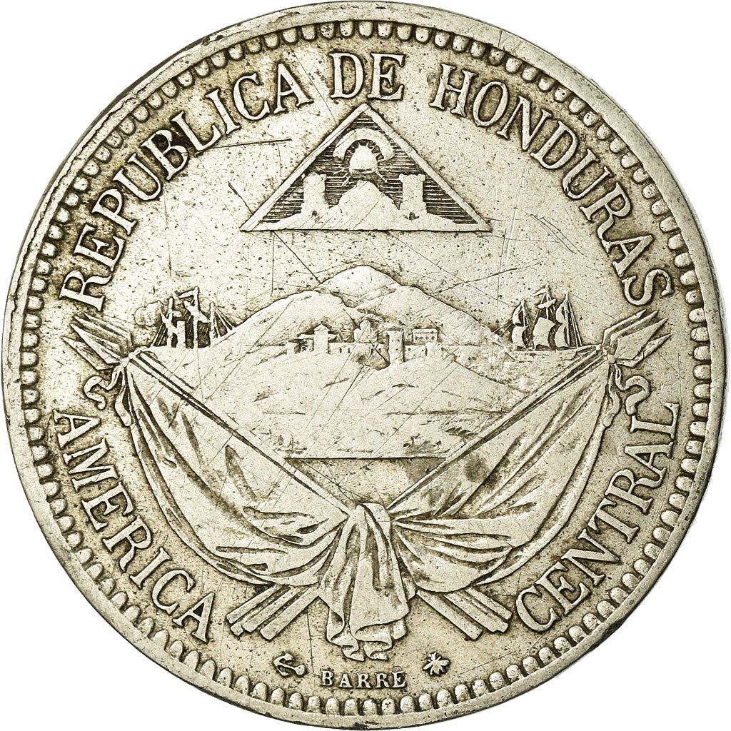 Monnaie, Honduras, 1/2 Réal, 1870, Paris, TTB, Copper-nickel, KM:32