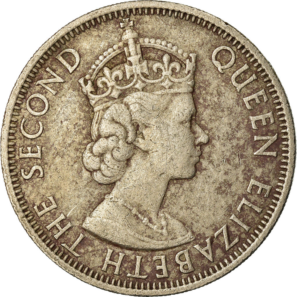 Coin, British Honduras, Elizabeth II, 50 Cents, 1962, EF(40-45), Copper-nickel