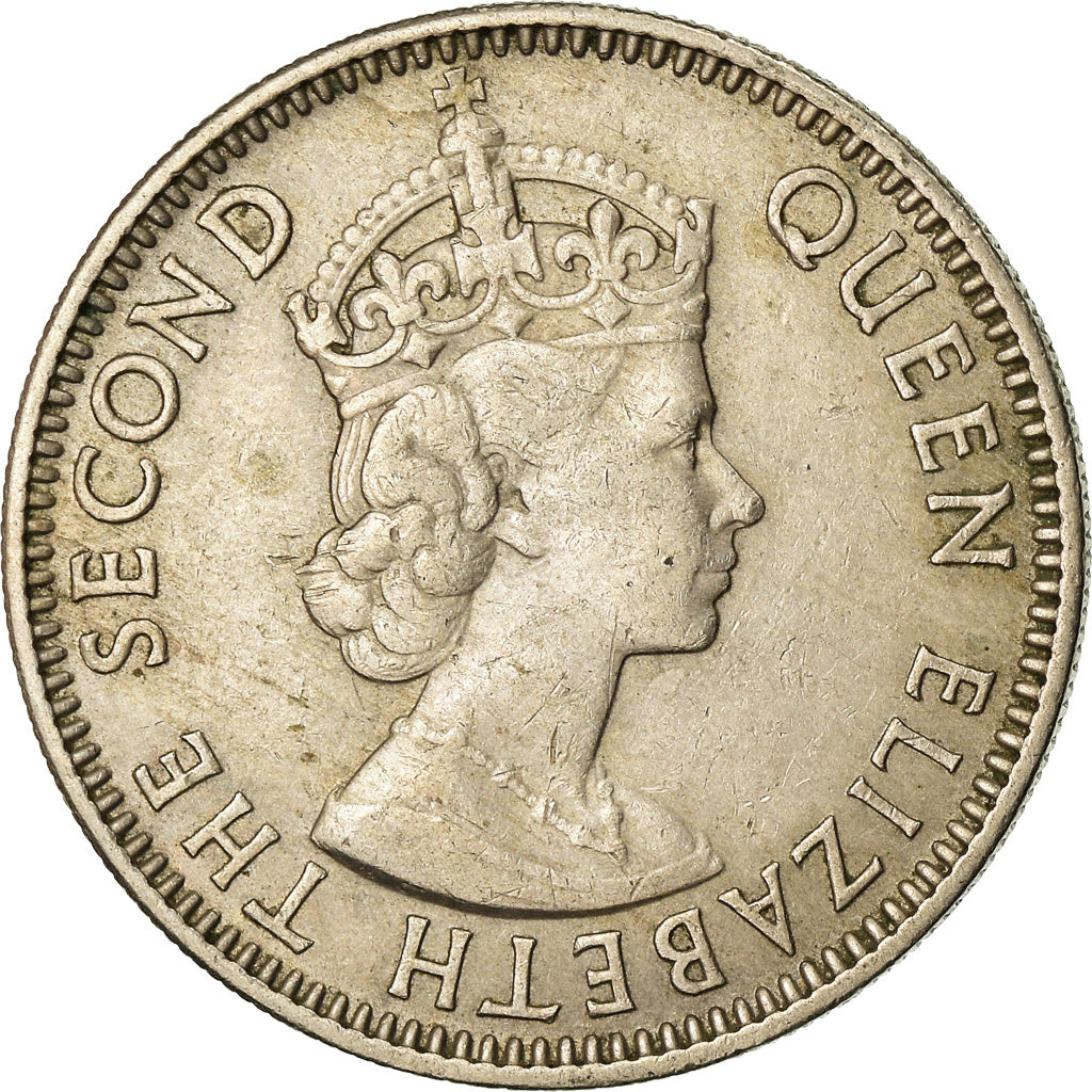 Moneda, Honduras británica, Elizabeth II, 25 Cents, 1964, MBC, Cobre - níquel