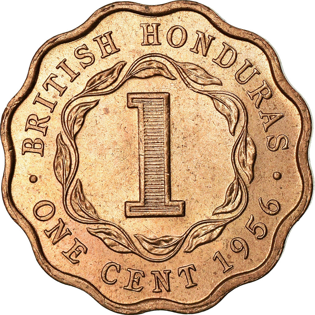 Coin, British Honduras, Elizabeth II, Cent, 1956, EF(40-45), Bronze, KM:30