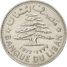 LEBANON, Livre, 1977, KM #30, AU(50-53), Nickel, 27.3, 7.98