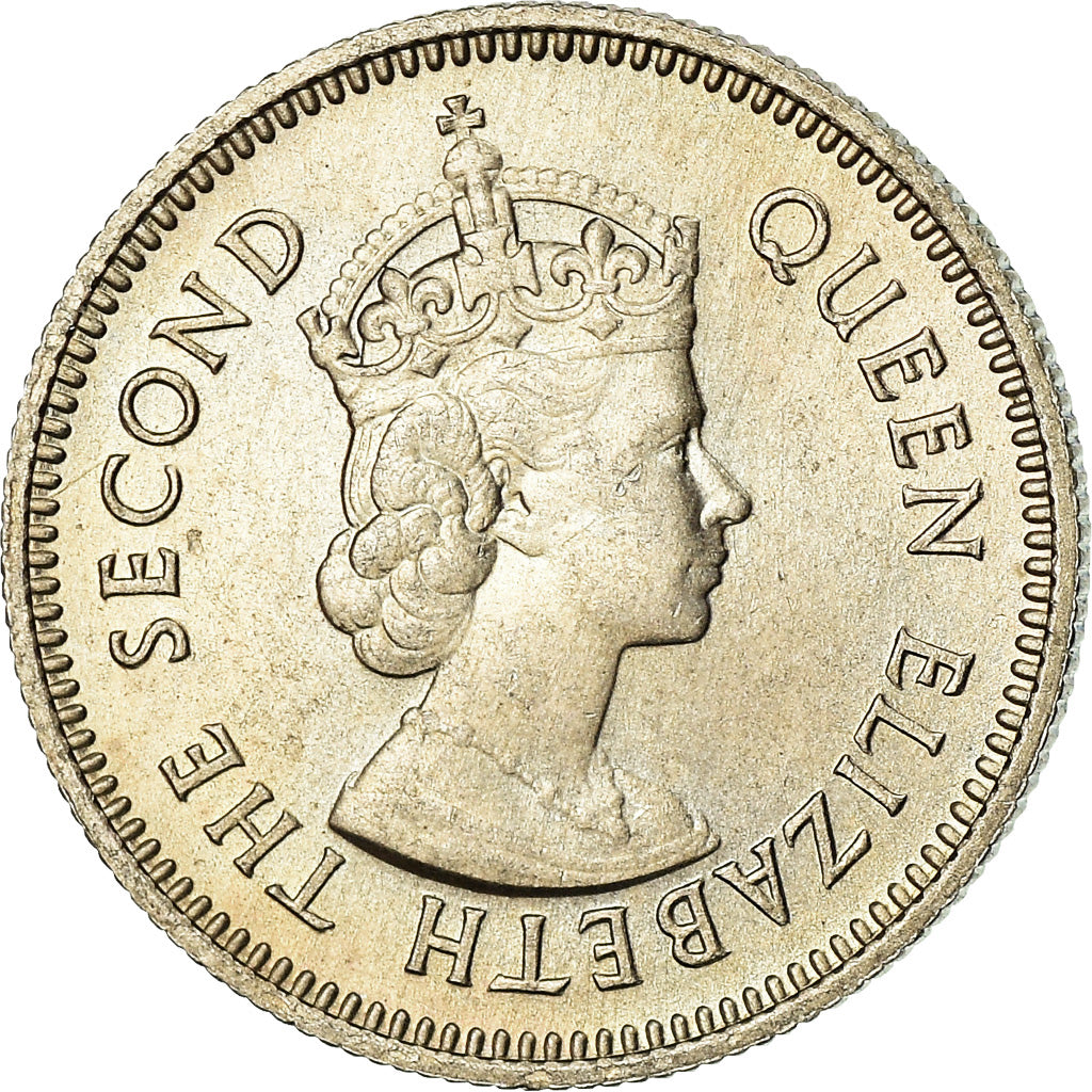 Coin, British Honduras, Elizabeth II, 10 Cents, 1956, EF(40-45), Copper-nickel