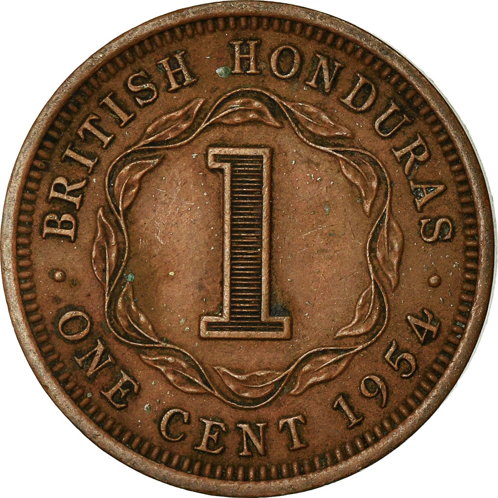 Coin, British Honduras, Elizabeth II, Cent, 1954, VF(30-35), Bronze, KM:27