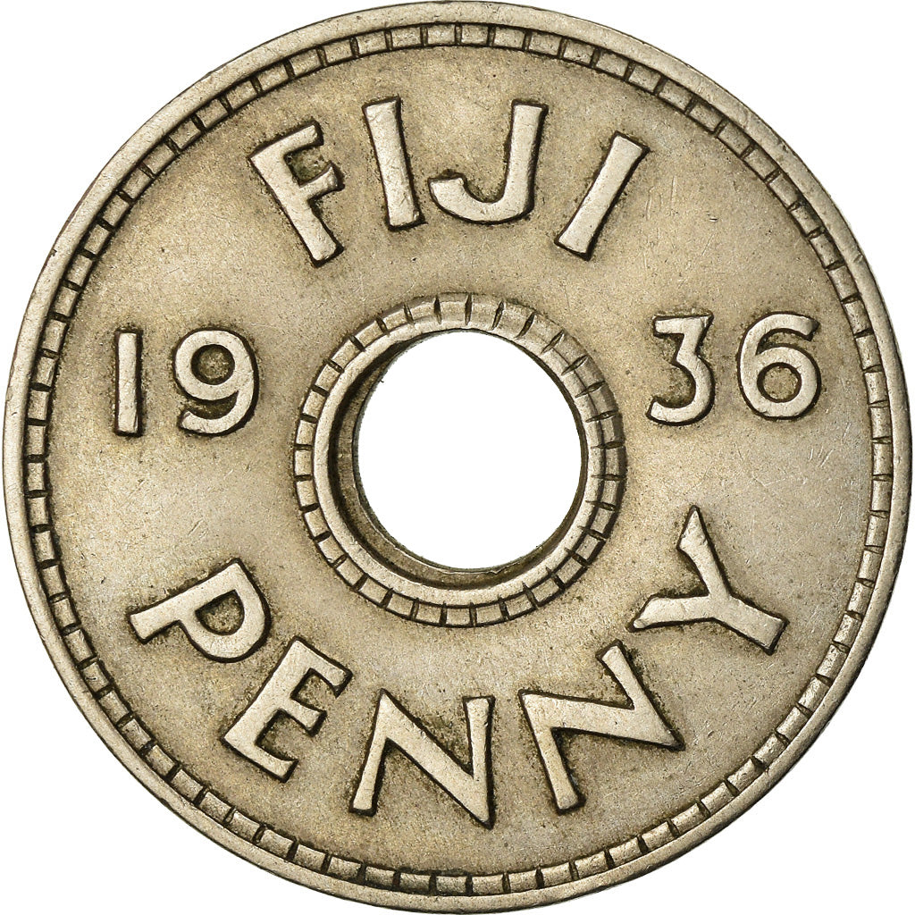 Coin, Fiji, Edward VIII, Penny, 1936, EF(40-45), Copper-nickel, KM:6