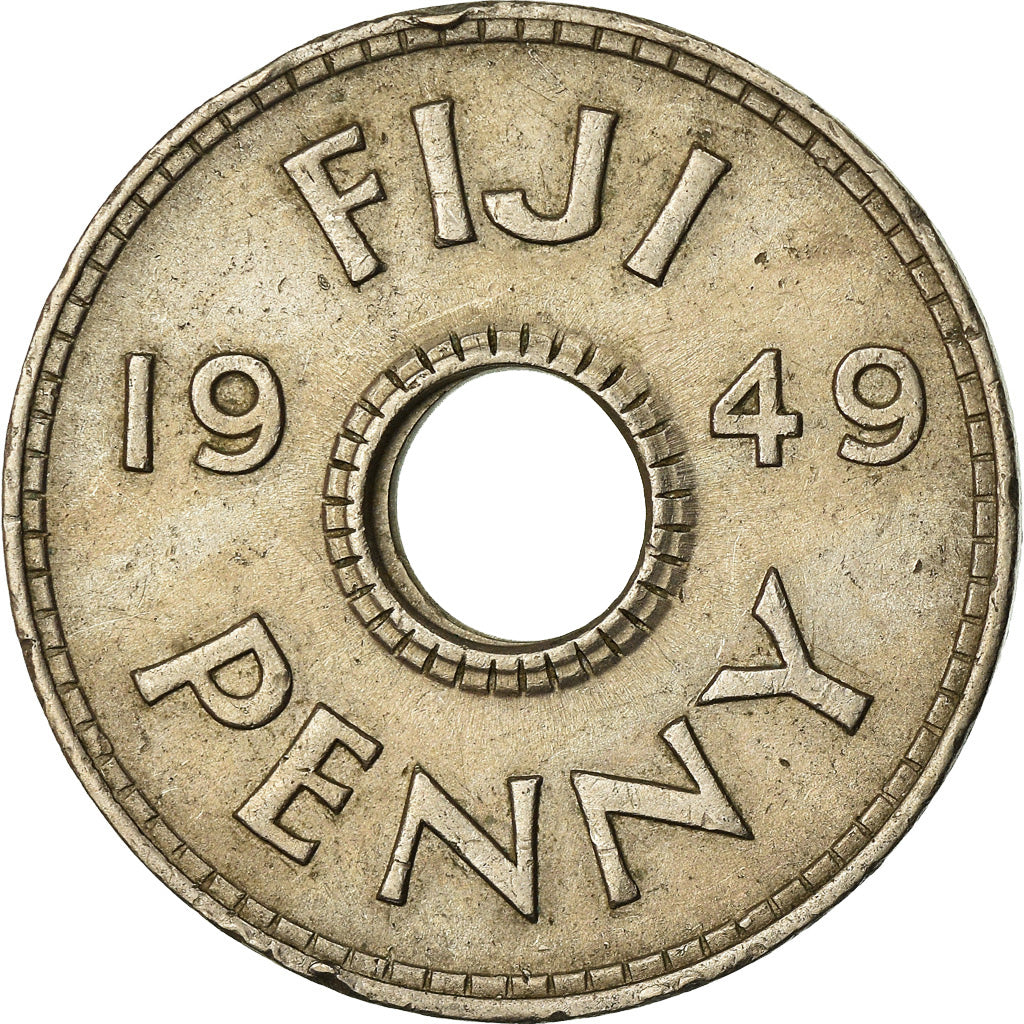Coin, Fiji, George VI, Penny, 1949, EF(40-45), Copper-nickel, KM:17