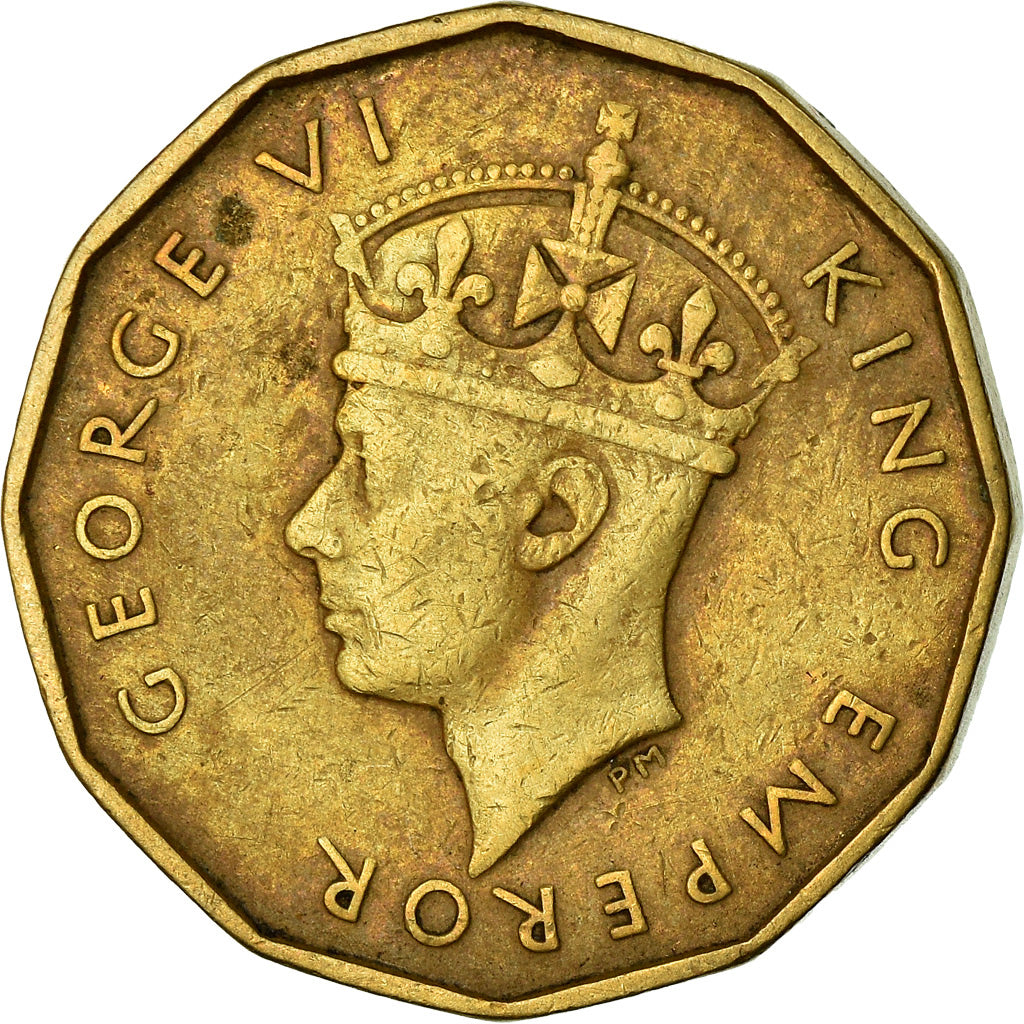 Coin, Fiji, George VI, Threepence, 1947, EF(40-45), Nickel-brass, KM:15
