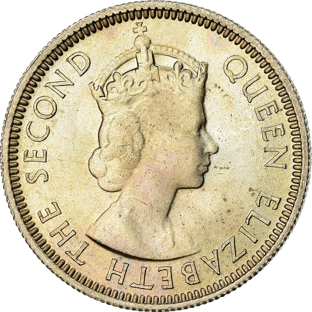 Moeda, Fiji, Elizabeth II, Sixpence, 1953, AU(55-58), Cobre-níquel, KM:19