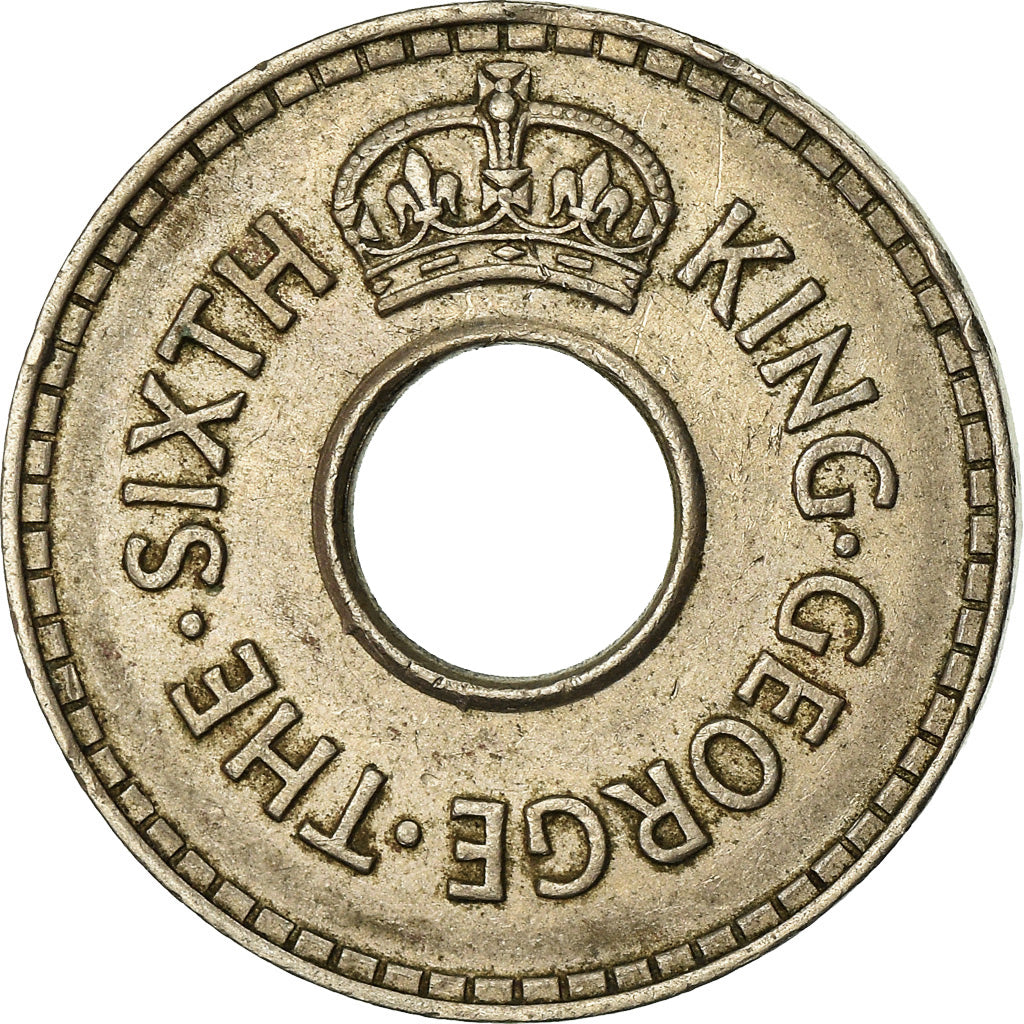 Coin, Fiji, George VI, 1/2 Penny, 1950, EF(40-45), Copper-nickel, KM:16