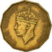 Coin, Fiji, George VI, Threepence, 1950, EF(40-45), Nickel-brass, KM:18