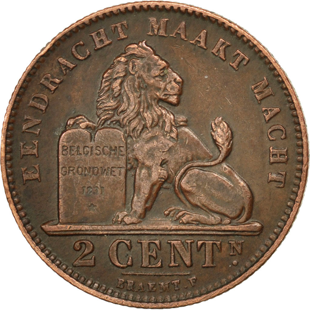 Belgique, Albert Ier, 2 Centimes 1911, KM 65