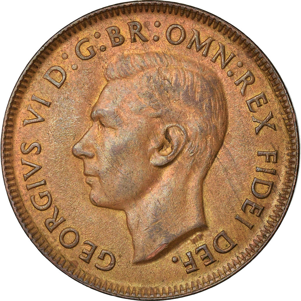 Coin, Australia, George VI, 1/2 Penny, 1951, EF(40-45), Bronze, KM:42